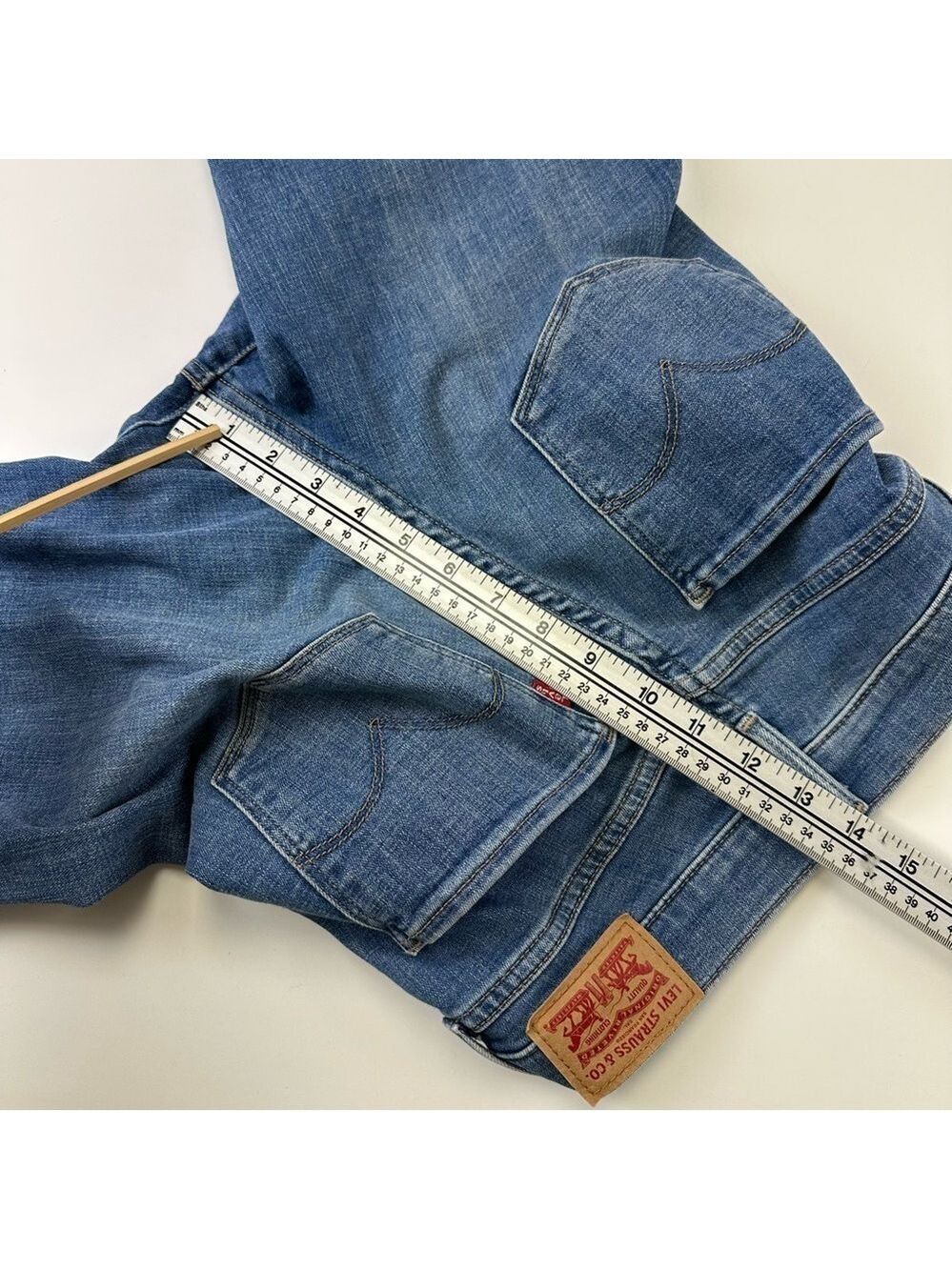 Levis Bermuda womens shorts jorts Size 29 stretch cotton - Picture 7 of 11